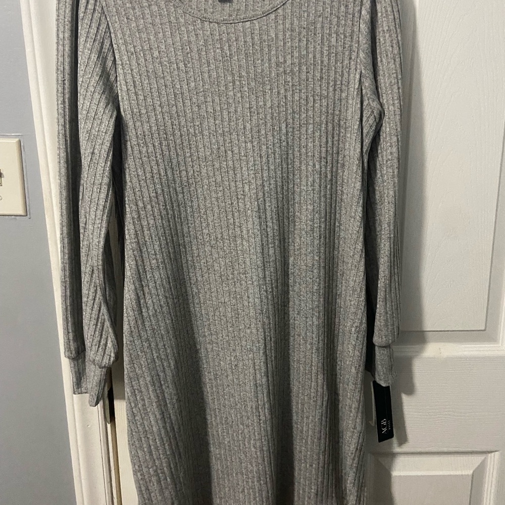 AGB Ribbed Knit Long Sleeve Sweater Dress – Size S